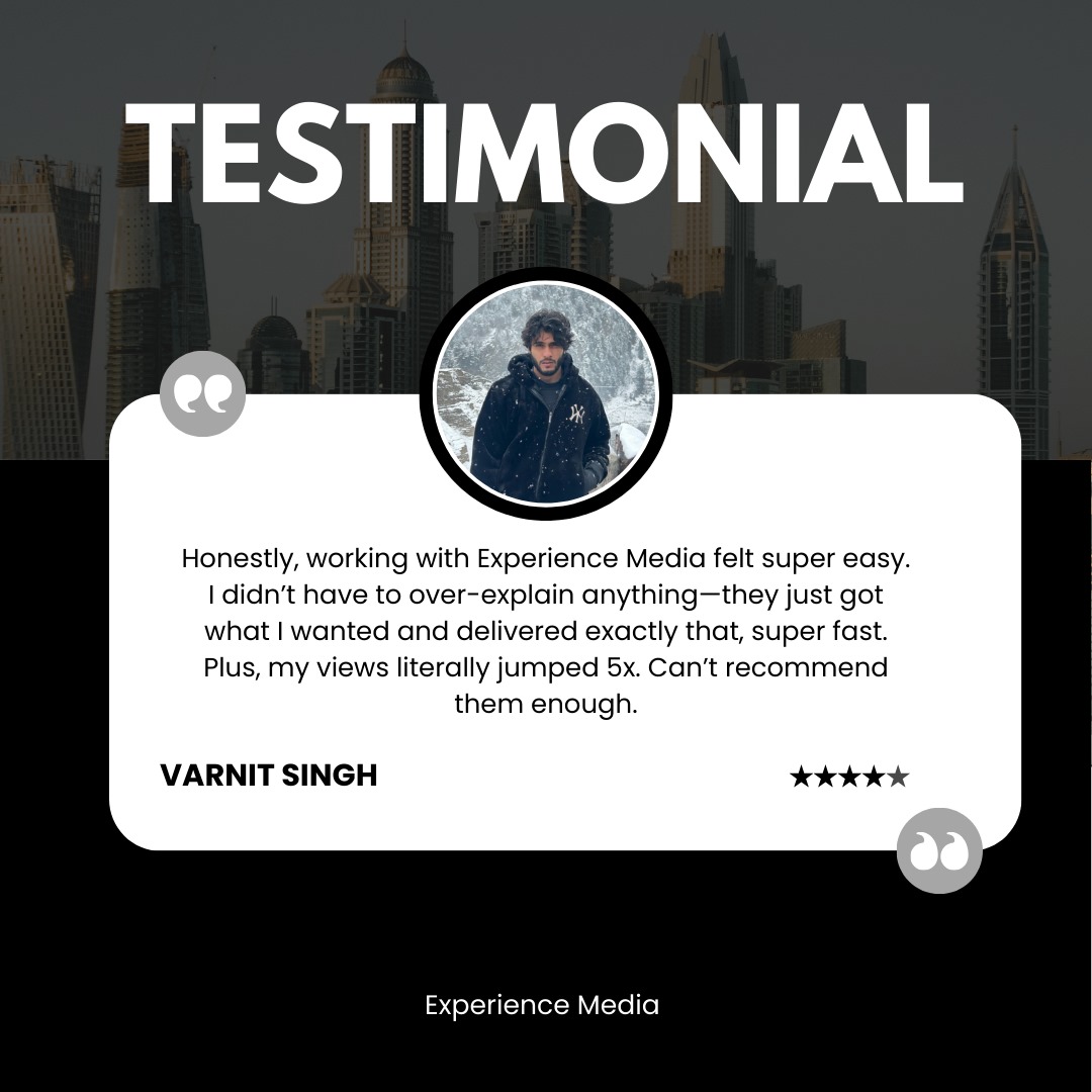 Testimonial 2 by influencer varnit singh