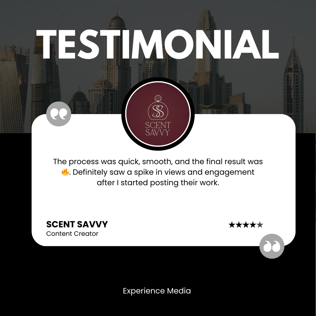 Testimonial 5 by scent savy content creator